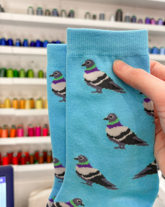 Blue Pigeon Socks