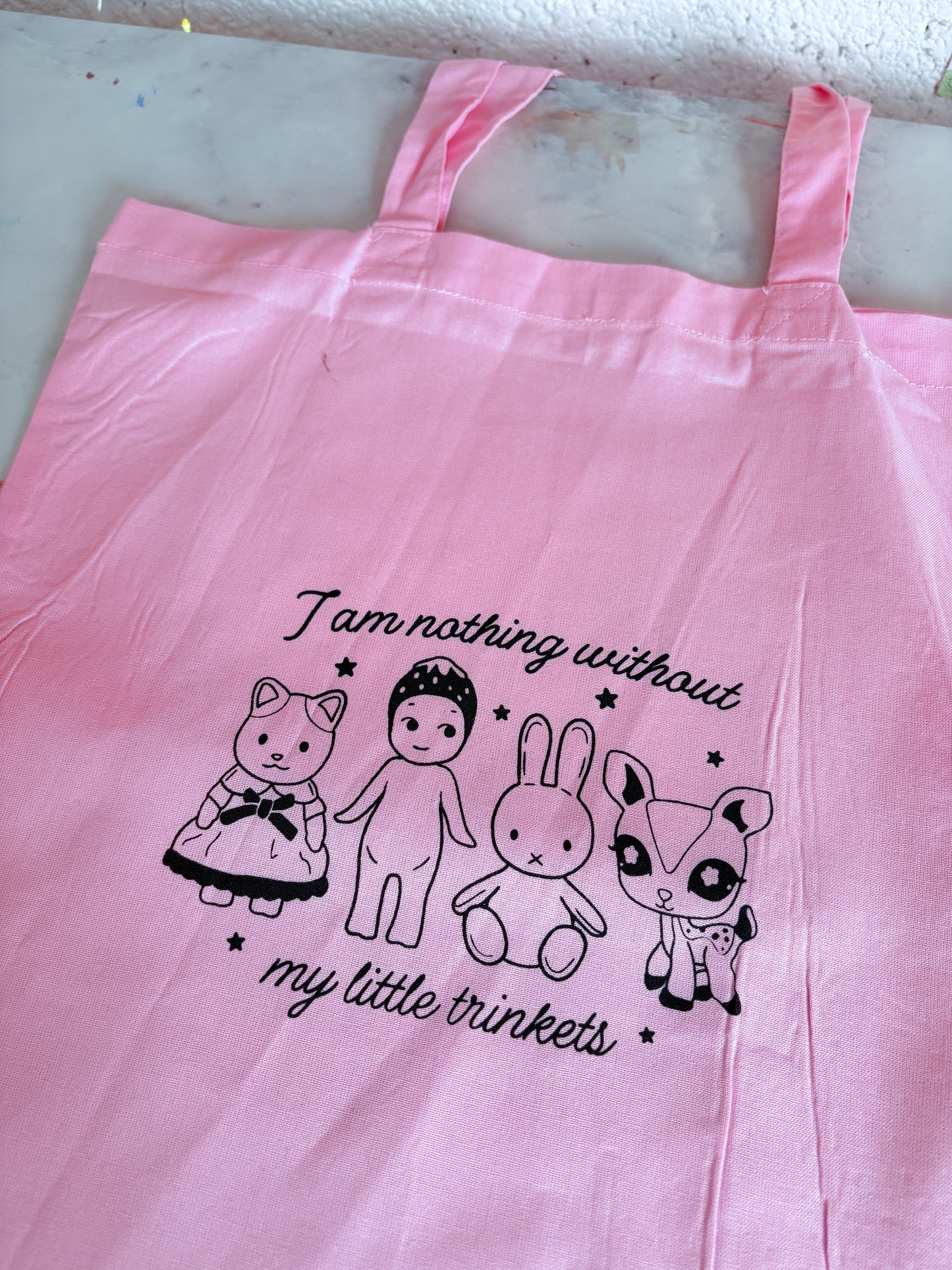 I Am Nothing Without My Trinkets Pink Tote Bag
