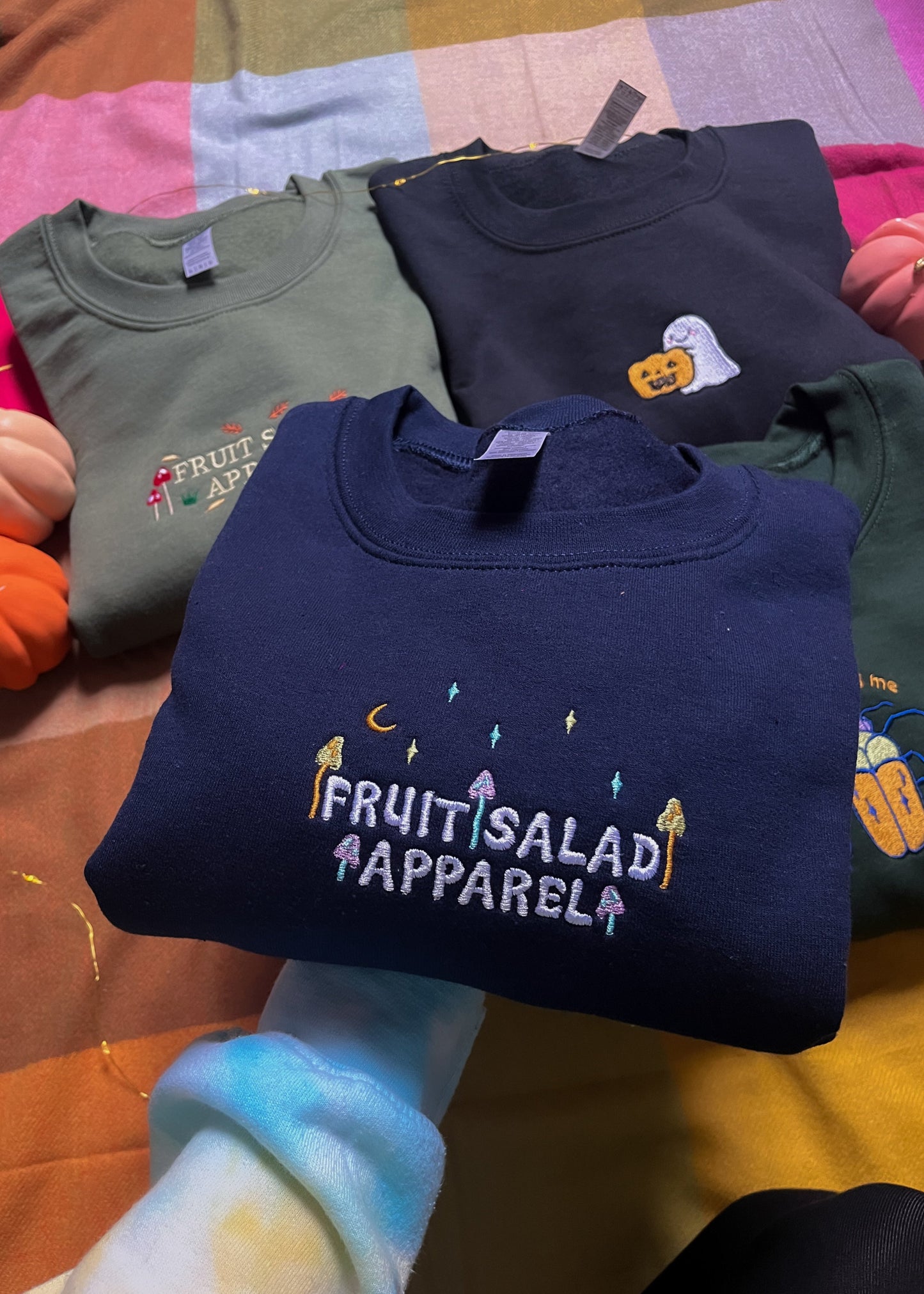 Midnight Embroidered Unisex Navy Sweatshirt