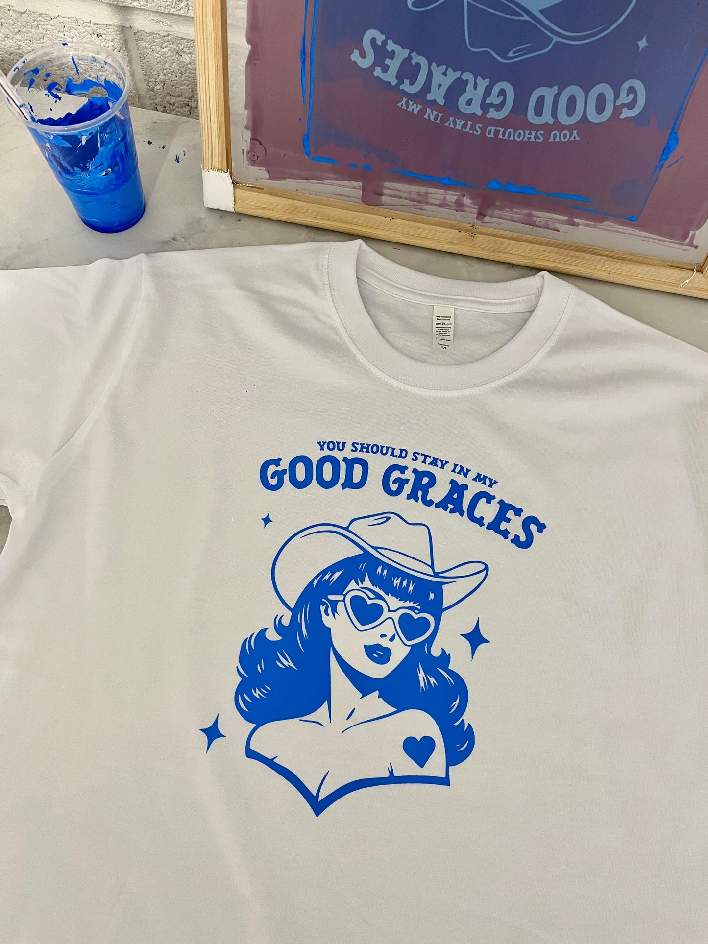 Good Graces Lyric Baby Tee - XS