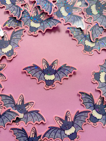 Vampire Bat Holographic Vinyl Sticker