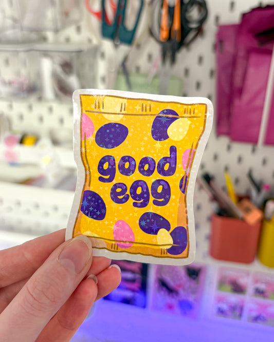 Good Egg Holographic Vinyl Sticker