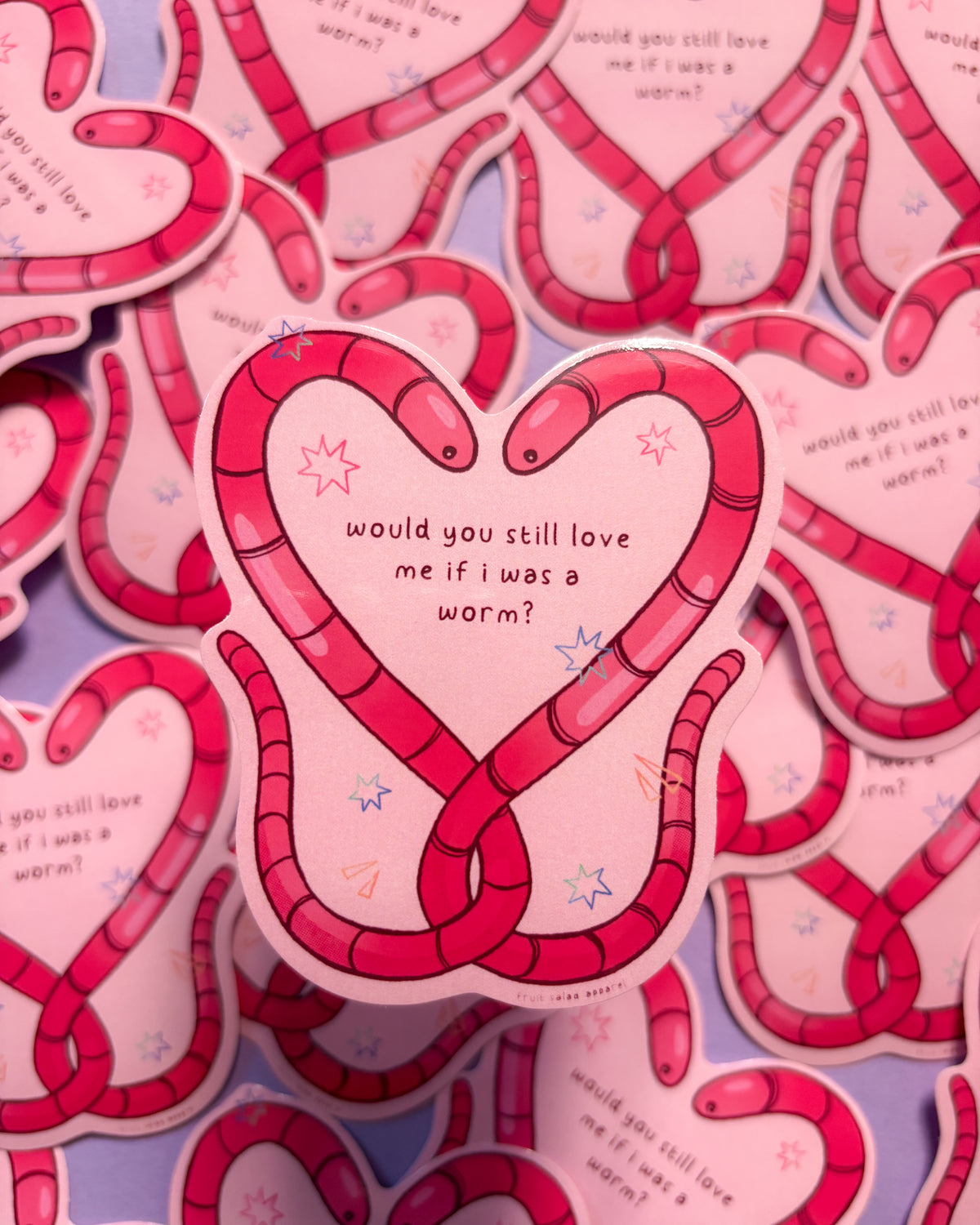 Love Worm Vinyl Sticker