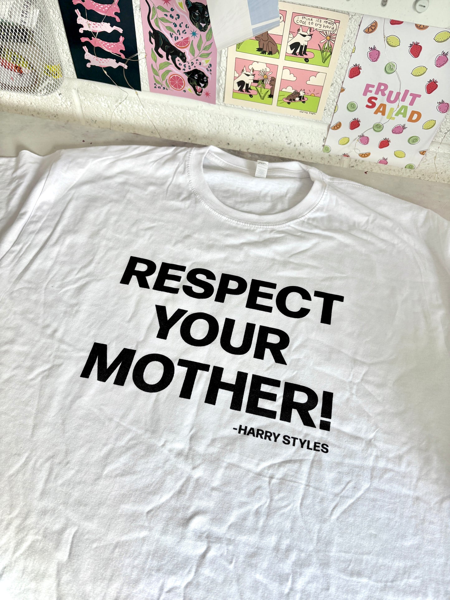 Respect Your Mother Harry Inspired White T-Shirt