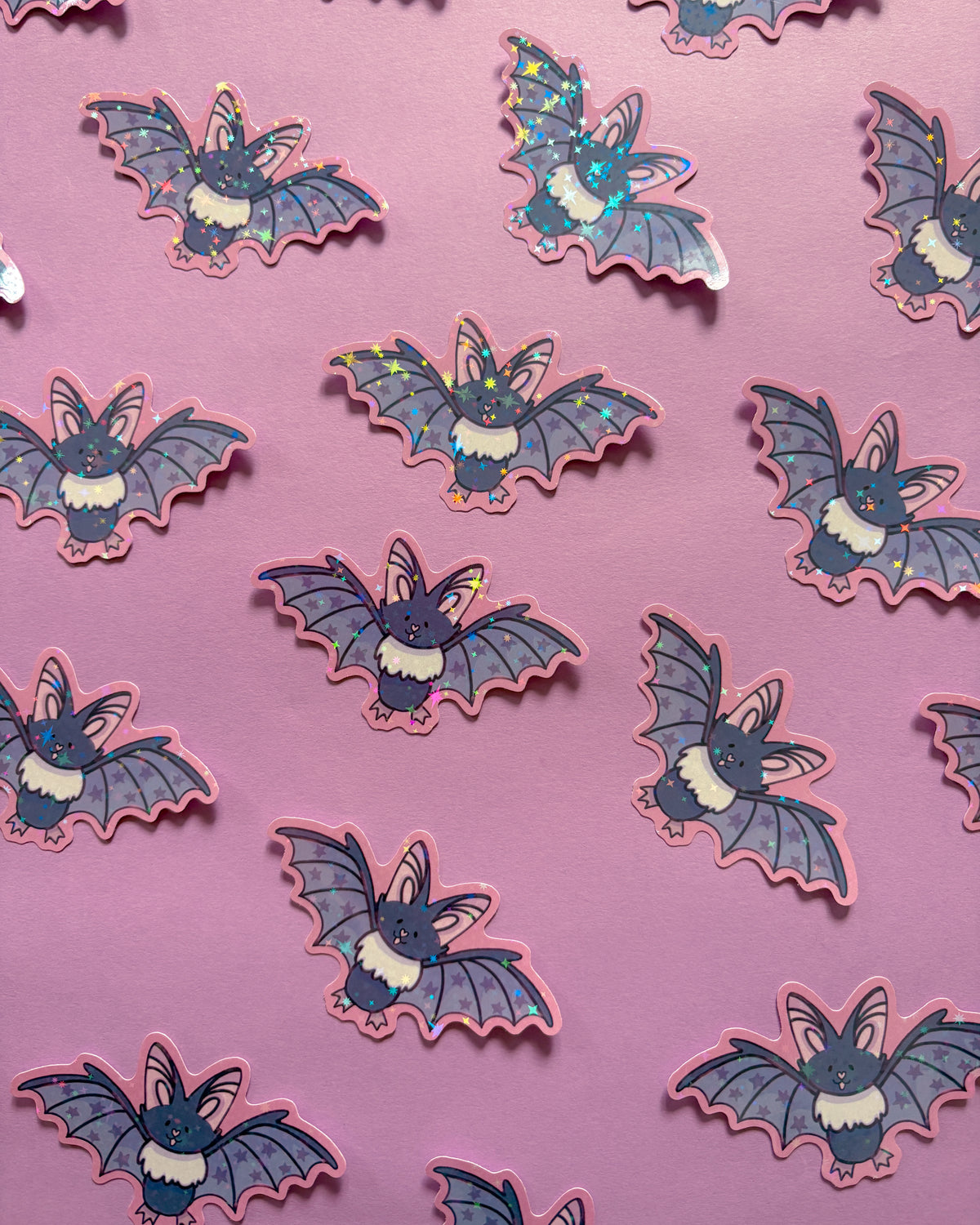 Vampire Bat Holographic Vinyl Sticker