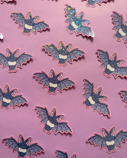 Vampire Bat Holographic Vinyl Sticker