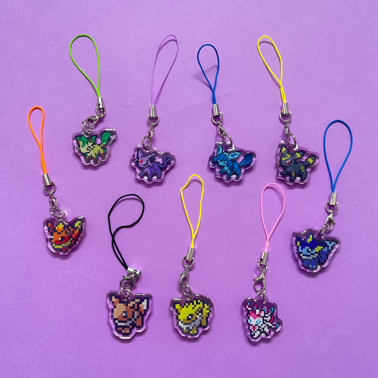 Eeveelution Pixel Pokemon Phone Charm