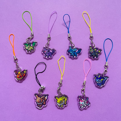 Eeveelution Pixel Pokemon Phone Charm