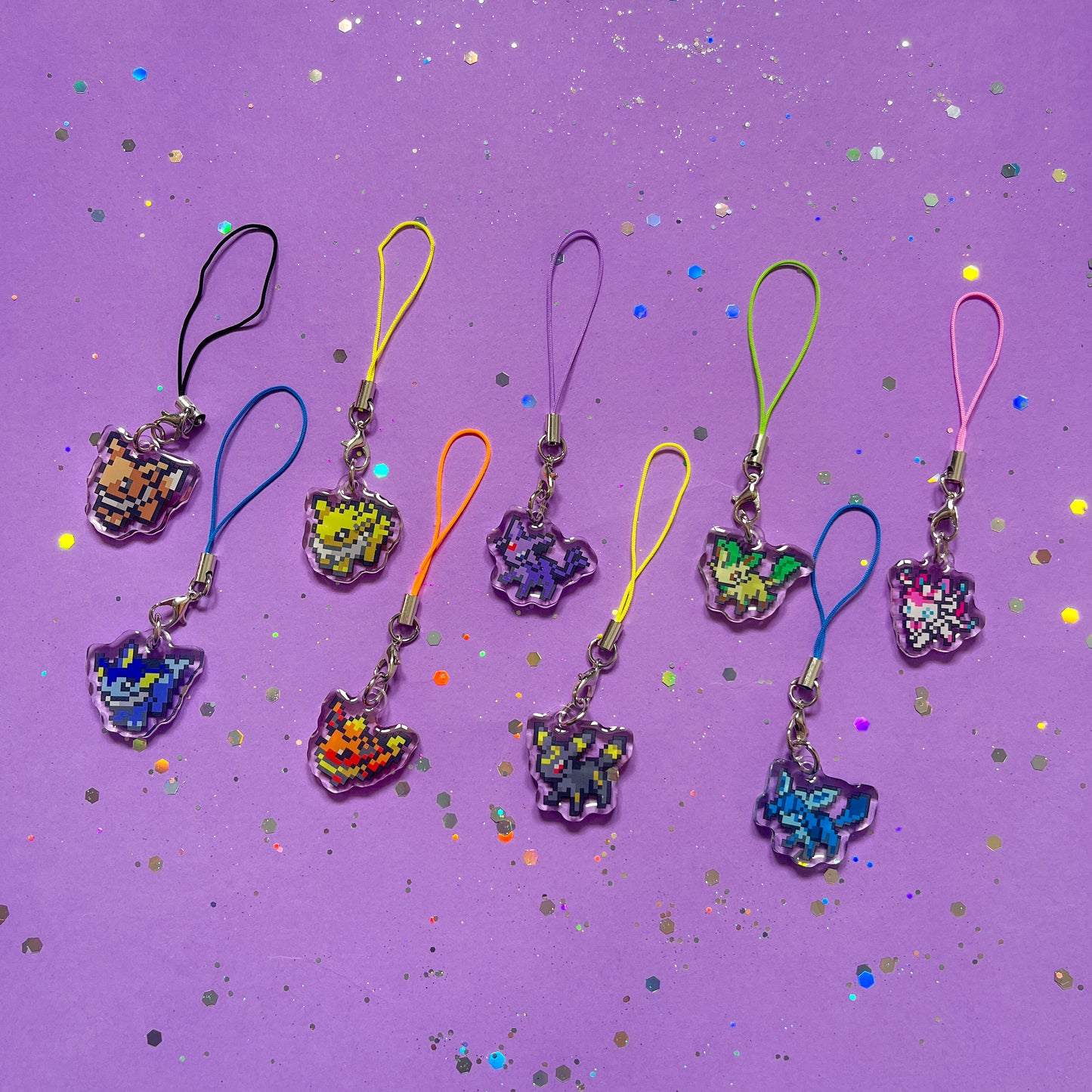 Eeveelution Pixel Pokemon Phone Charm