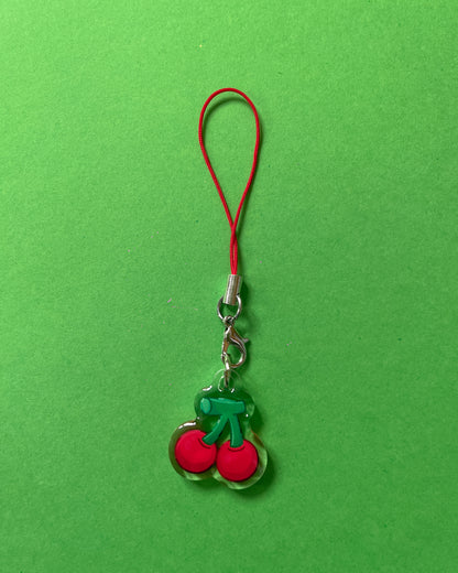 Animal Crossing Fossil, Cherry and Leaf Phone Charm