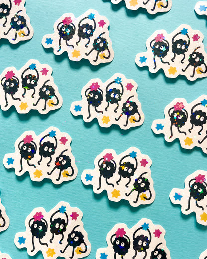 Soot Dust Ball Holographic Vinyl Sticker