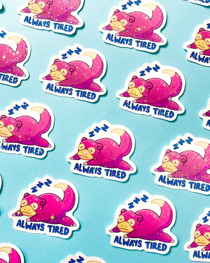 Slowpoke Pokemon Holographic Vinyl Sticker