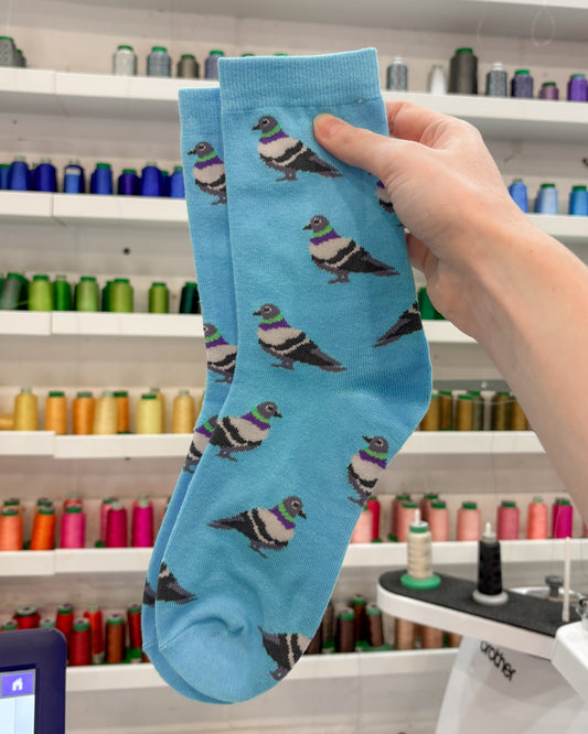 Blue Pigeon Socks