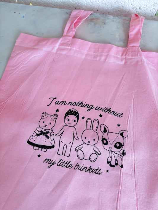 I Am Nothing Without My Trinkets Pink Tote Bag