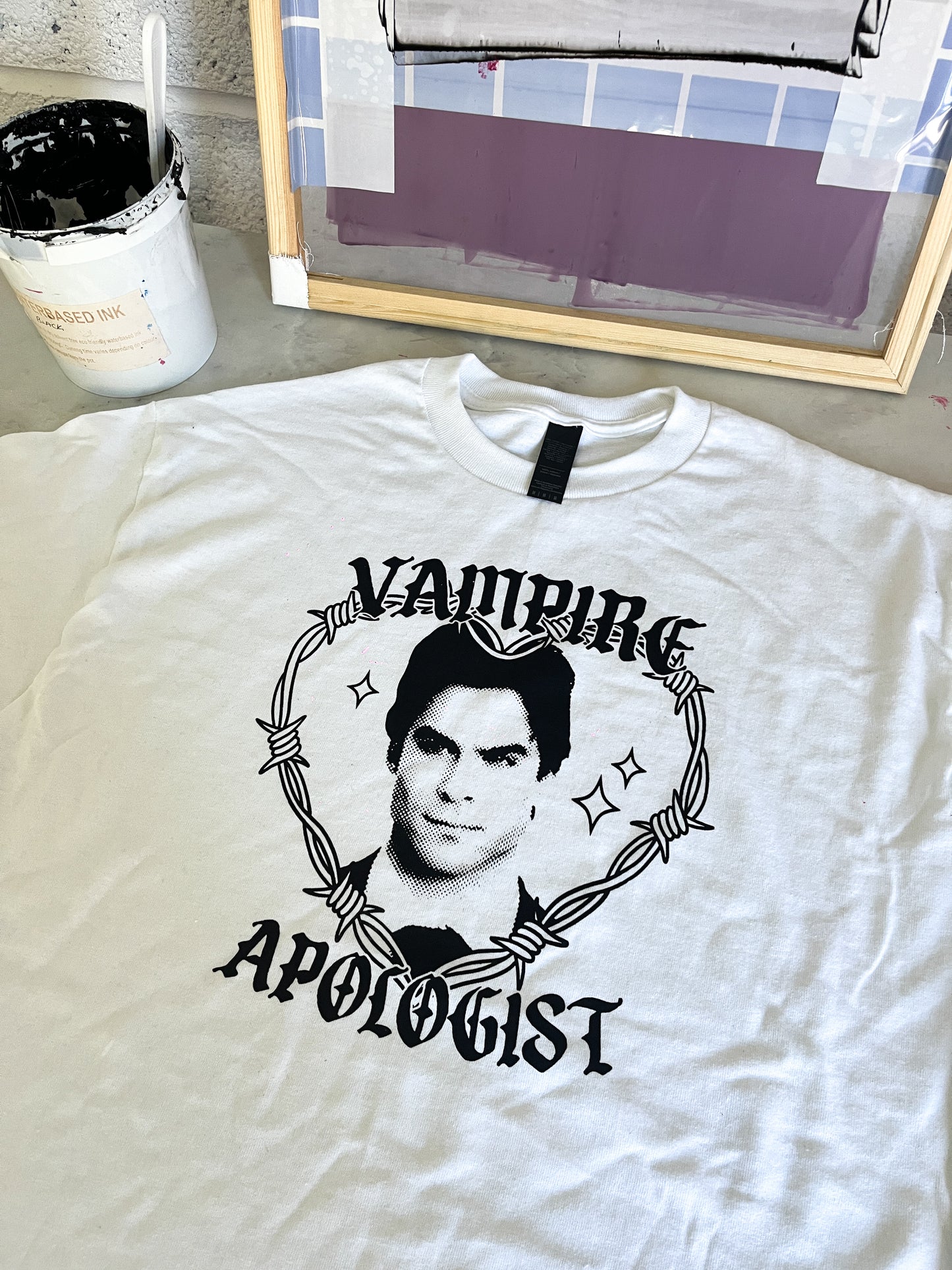 Damon Salvatore Vampire Apologist Unisex White T-Shirt
