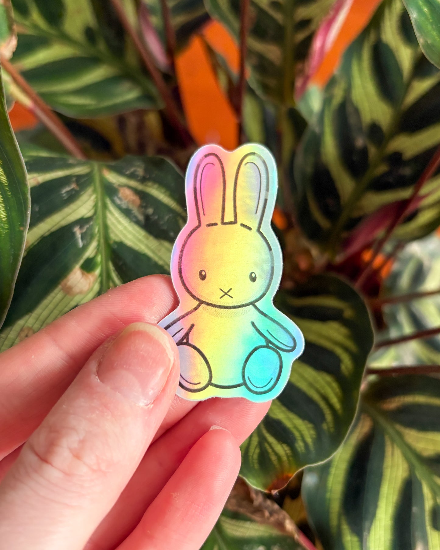Rabbit Trinket Holographic Vinyl Sticker