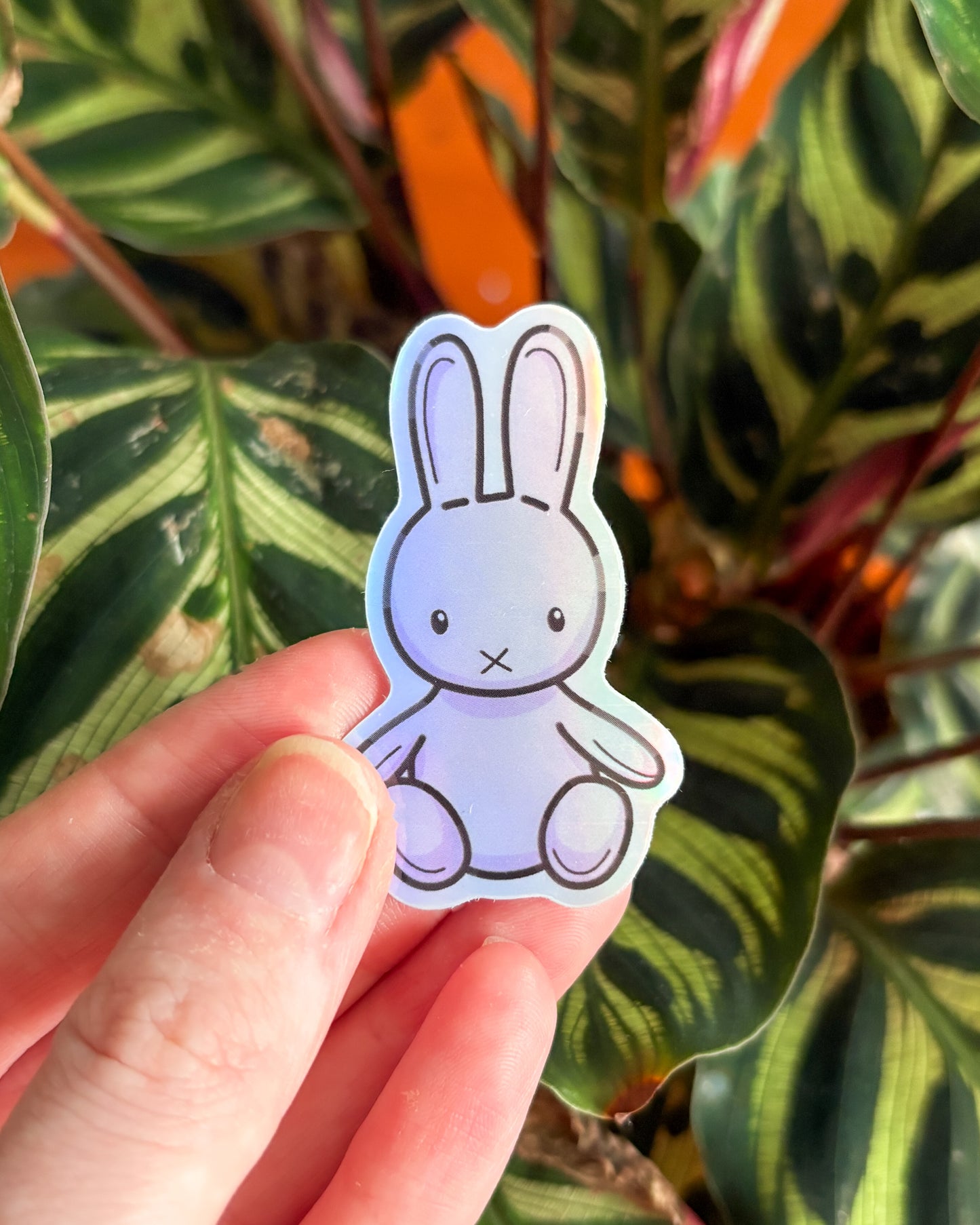 Rabbit Trinket Holographic Vinyl Sticker