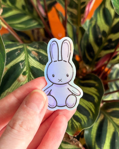 Rabbit Trinket Holographic Vinyl Sticker
